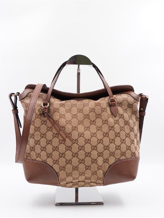 Gucci Handbags - Gucci Bree Brown GG Canvas Shoulder Bag